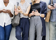 on phone