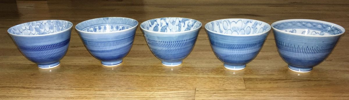 サンディエゴタウン - クラシファイド[有田焼 汲出揃 湯呑茶碗 梅柄5個