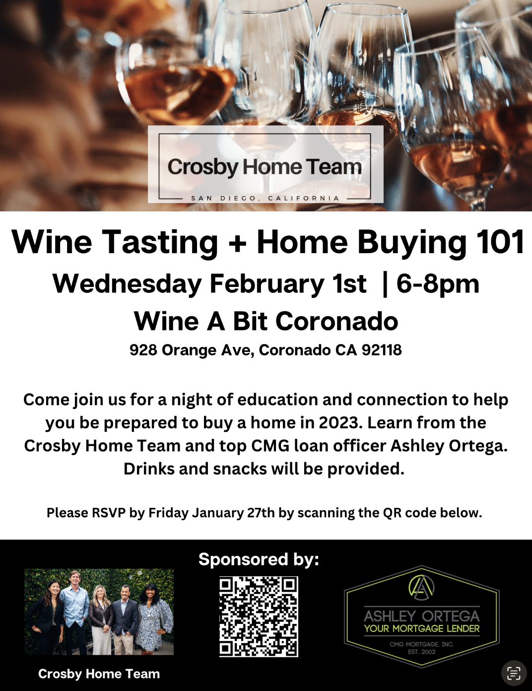 Crosby Home Team Wine Tasting + Home Buying 101