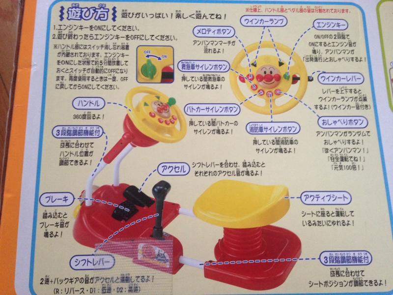 サンディエゴタウン クラシファイド アンパンマン据え置き乗用玩具