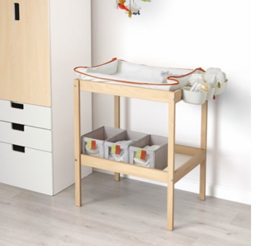 IKEA オムツ替え台 イケア IKEA おむつ替え台 ビーチ ホワイト 白72x53cm