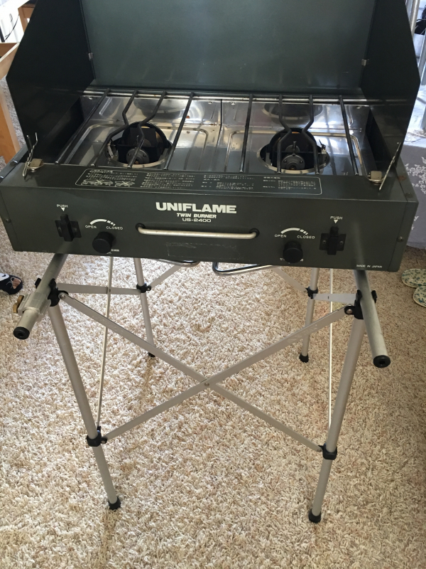 サンディエゴタウン クラシファイド キャンプ用ツインバーナー スタンド込