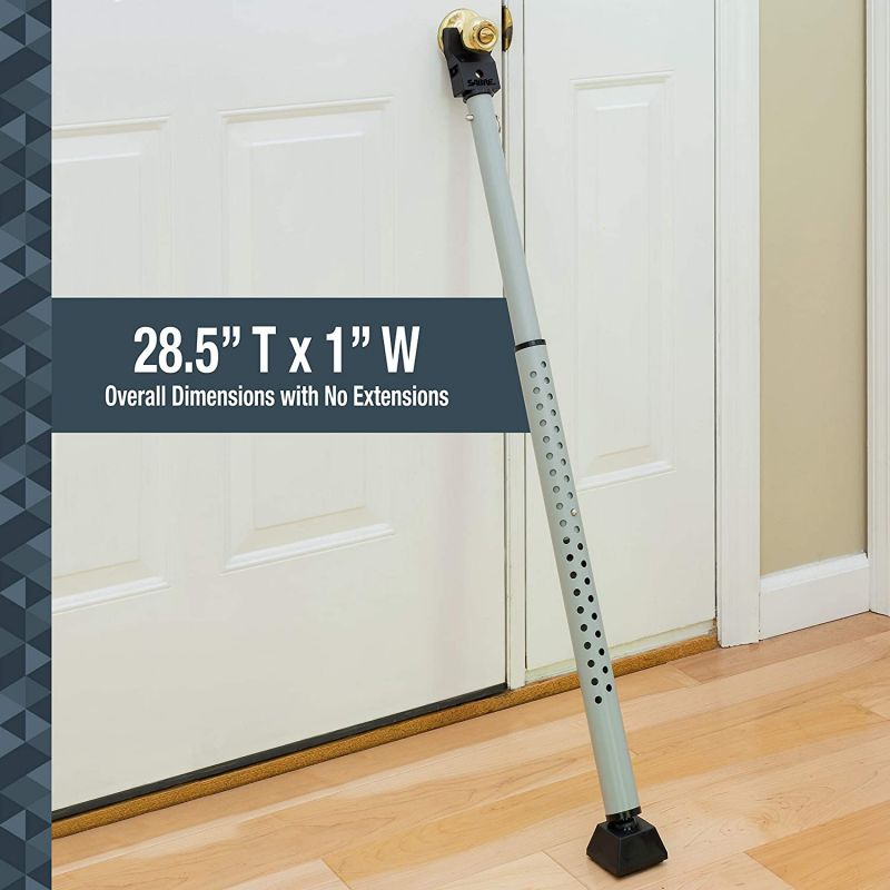 SABRE Adjustable Door Security Bar with Vibration Detecting Alarm