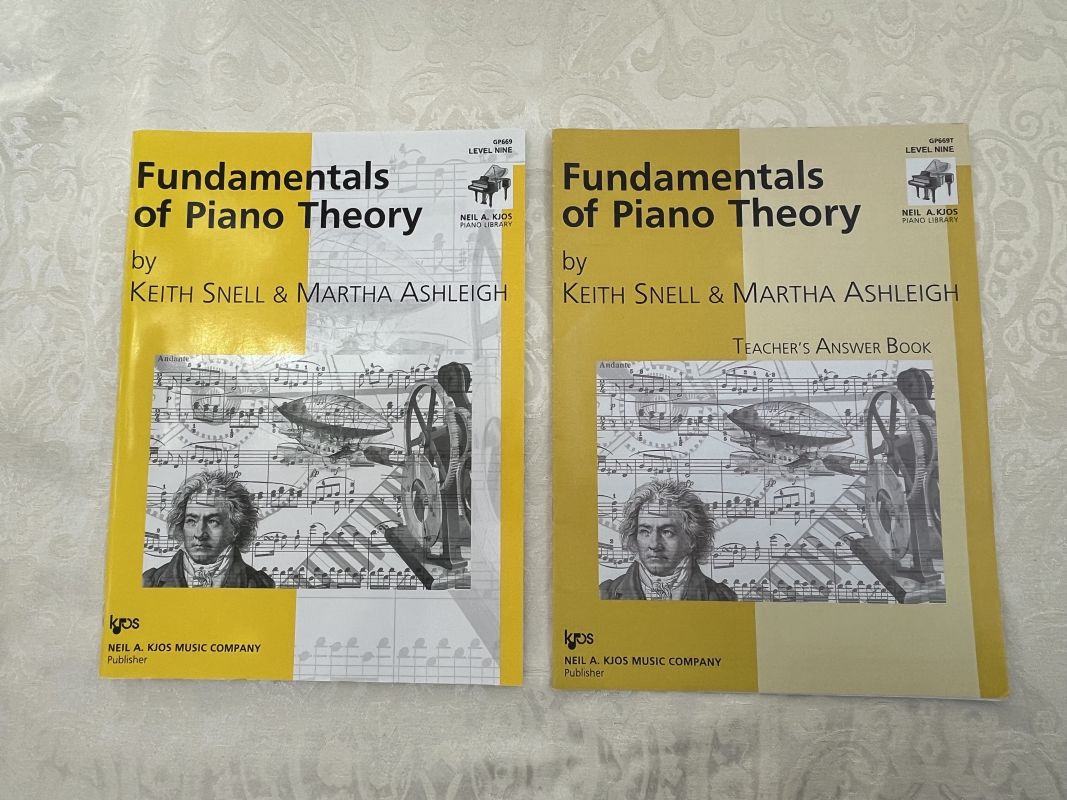Fundamentals of Piano Theory by Keith Snell & Martha Ashleigh with Teacher’s Answer Book, Level 9