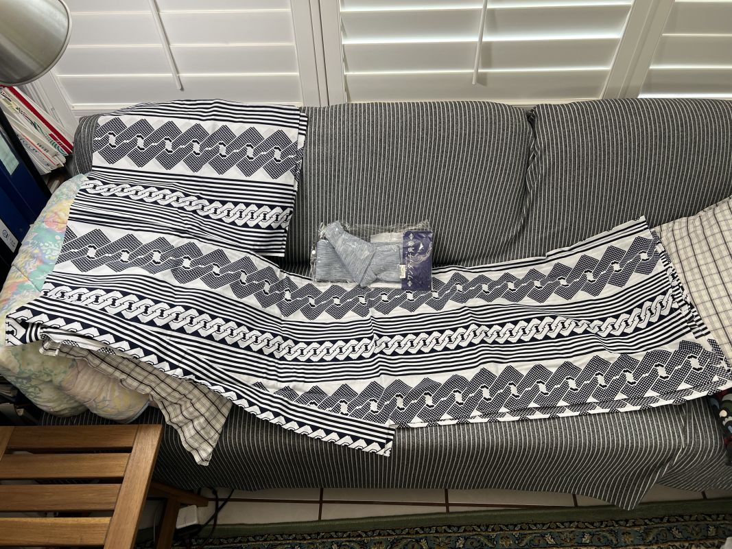 紳士用浴衣ワンタッチ帯$20