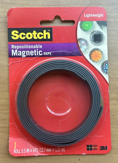 Scotch Repositionable Magnetic Tape(1/2 inch × 4 ft / MT004.5)