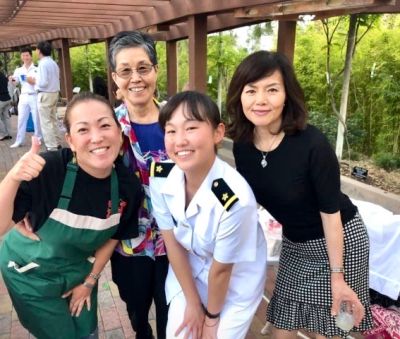 海上自衛隊練習艦隊の歓迎会の画像