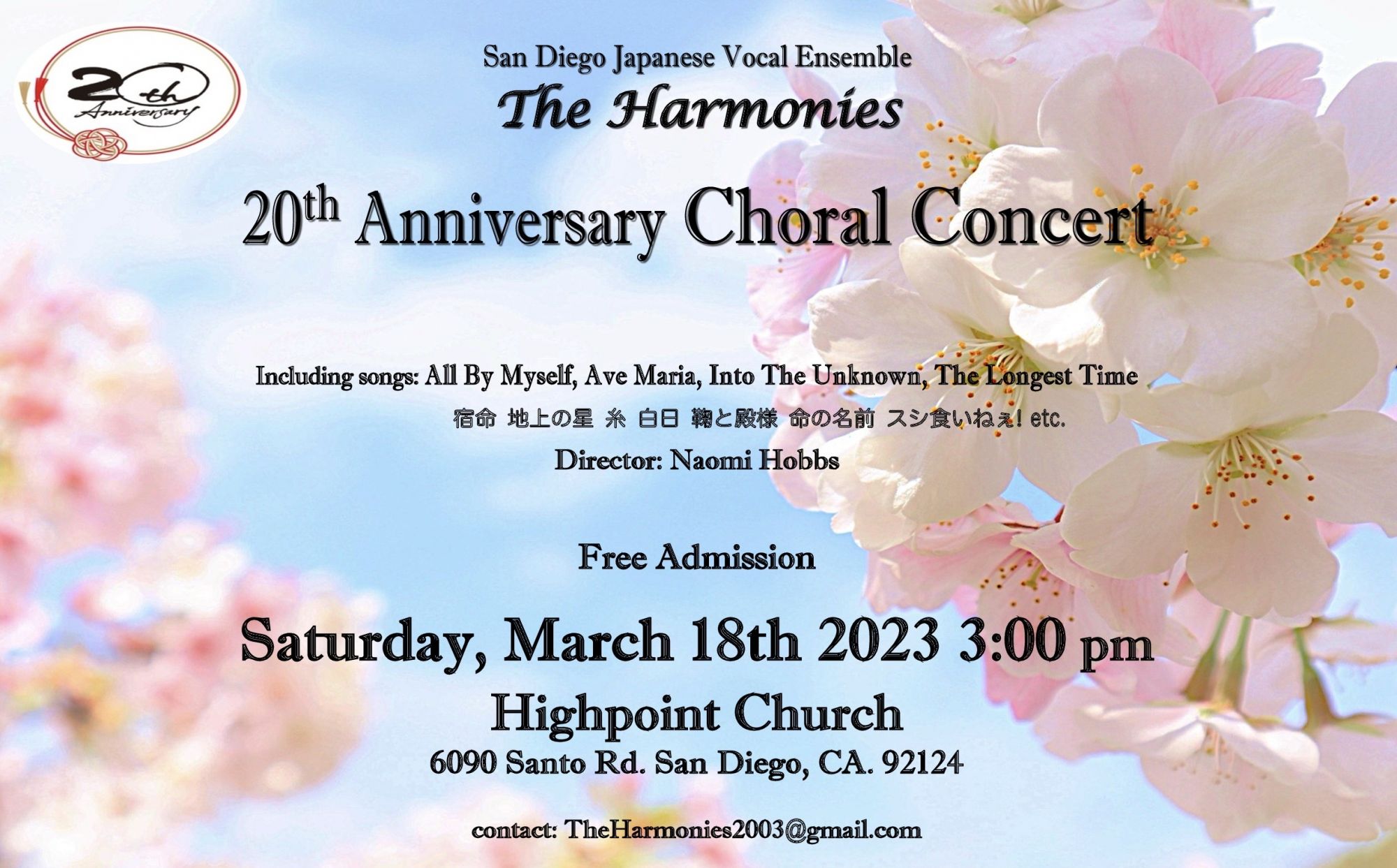 San Diego Japanese Vocal Ensemble - The Harmonies